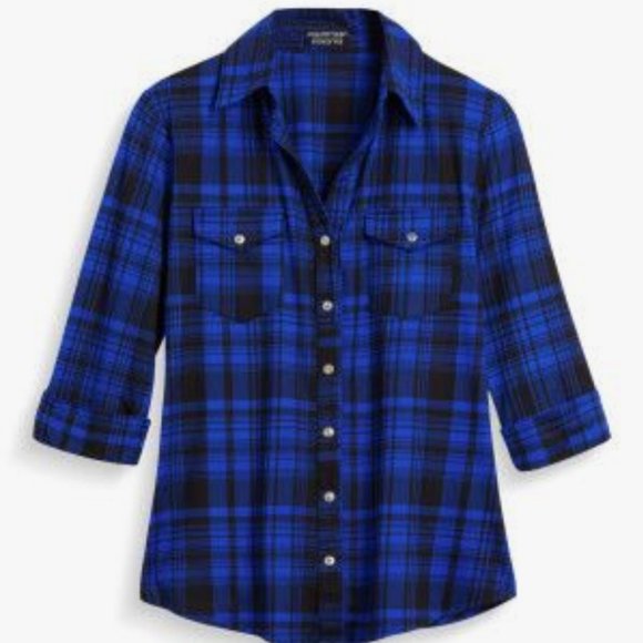 Papermoon Tops - Papermoon Balsman Plaid Shirt Top